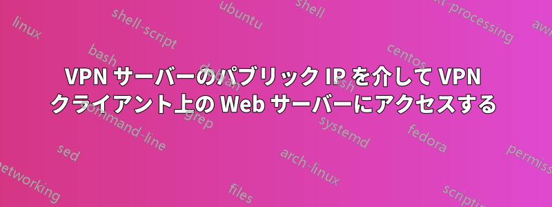 VPN サーバーのパブリック IP を介して VPN クライアント上の Web サーバーにアクセスする