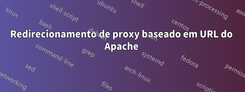 Redirecionamento de proxy baseado em URL do Apache