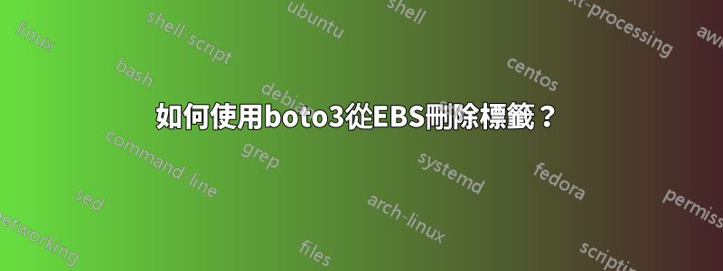 如何使用boto3從EBS刪除標籤？