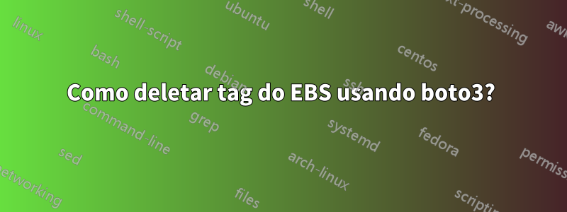 Como deletar tag do EBS usando boto3?