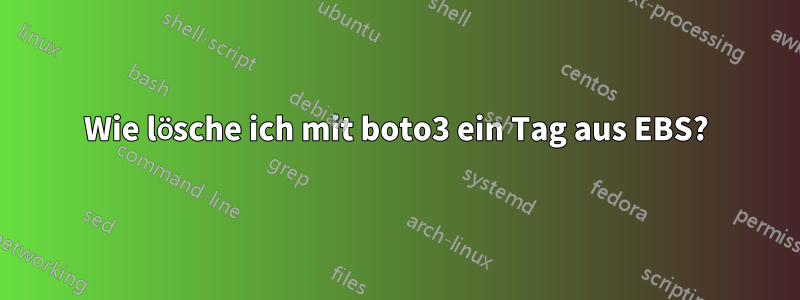 Wie lösche ich mit boto3 ein Tag aus EBS?