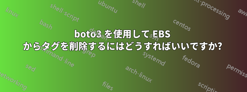 boto3 を使用して EBS からタグを削除するにはどうすればいいですか?