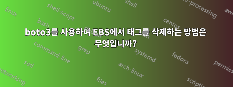 boto3를 사용하여 EBS에서 태그를 삭제하는 방법은 무엇입니까?