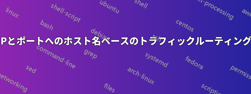 IPとポートへのホスト名ベースのトラフィックルーティング