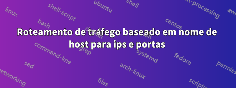 Roteamento de tráfego baseado em nome de host para ips e portas