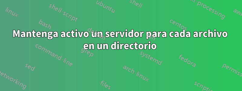 Mantenga activo un servidor para cada archivo en un directorio