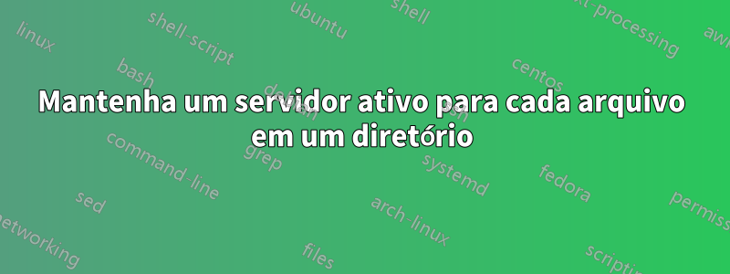 Mantenha um servidor ativo para cada arquivo em um diretório