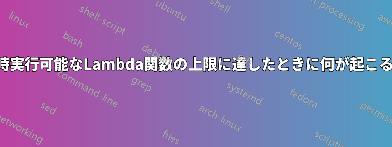 同時実行可能なLambda関数の上限に達したときに何が起こるか