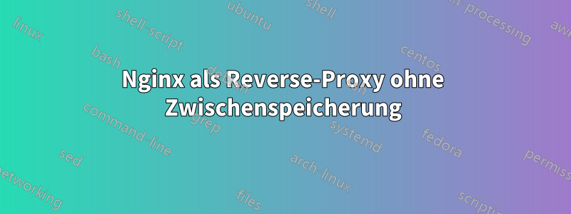 Nginx als Reverse-Proxy ohne Zwischenspeicherung