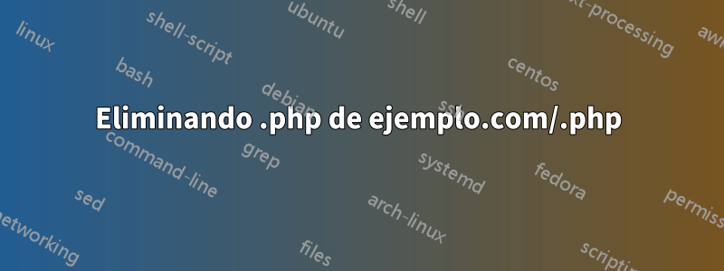 Eliminando .php de ejemplo.com/.php