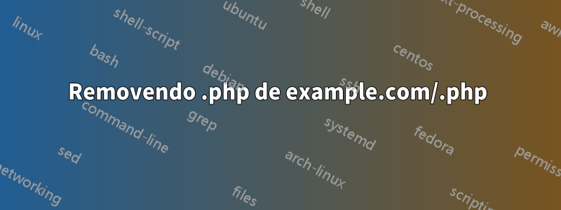 Removendo .php de example.com/.php