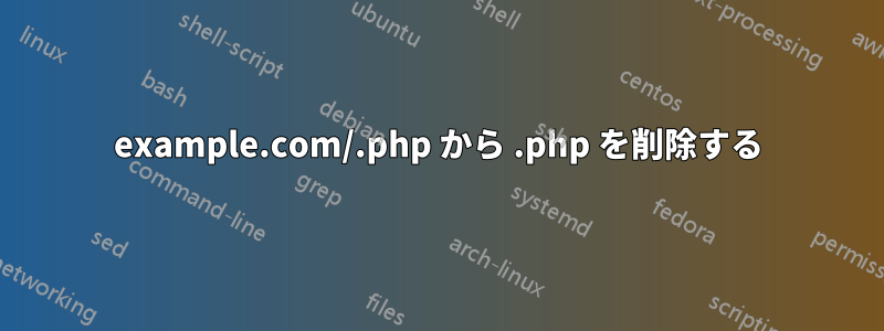 example.com/.php から .php を削除する