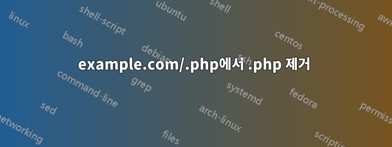 example.com/.php에서 .php 제거