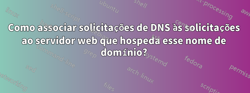 Como associar solicitações de DNS às solicitações ao servidor web que hospeda esse nome de domínio?