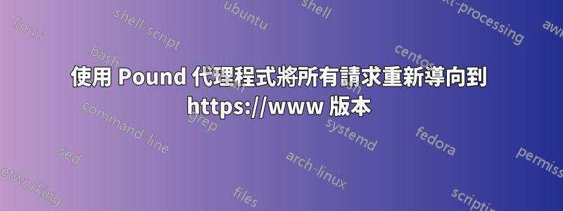 使用 Pound 代理程式將所有請求重新導向到 https://www 版本