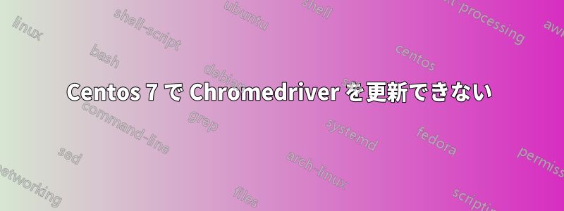 Centos 7 で Chromedriver を更新できない