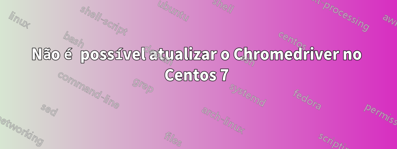 Não é possível atualizar o Chromedriver no Centos 7