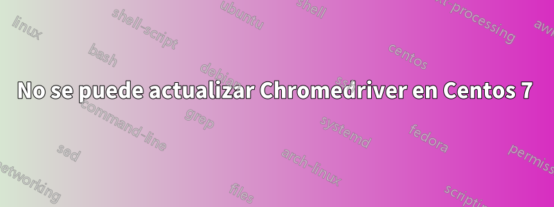 No se puede actualizar Chromedriver en Centos 7