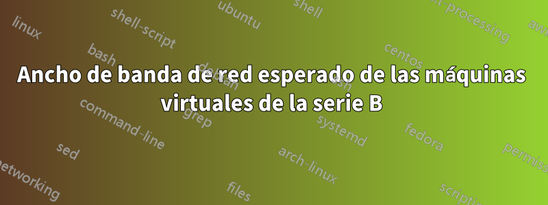 Ancho de banda de red esperado de las máquinas virtuales de la serie B