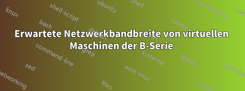 Erwartete Netzwerkbandbreite von virtuellen Maschinen der B-Serie