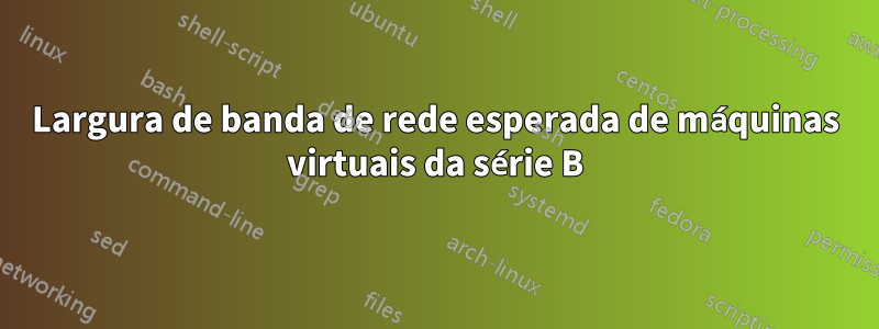 Largura de banda de rede esperada de máquinas virtuais da série B