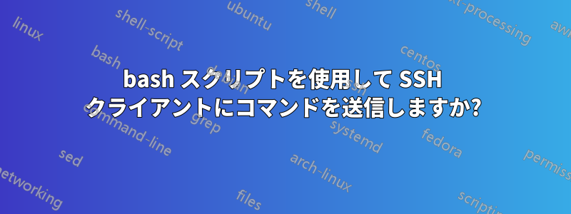 bash スクリプトを使用して SSH クライアントにコマンドを送信しますか?