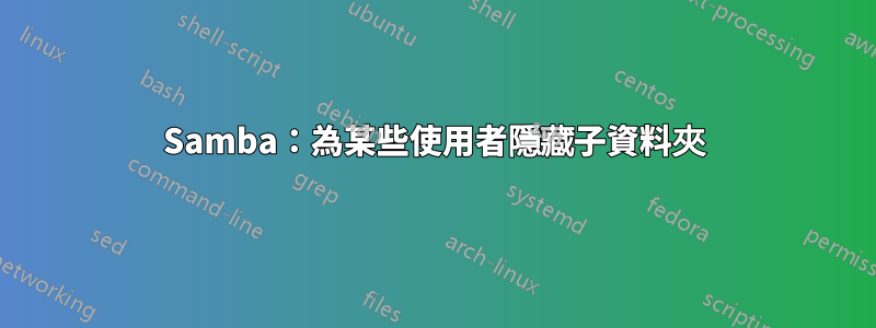 Samba：為某些使用者隱藏子資料夾