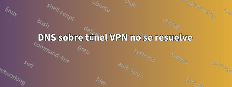 DNS sobre túnel VPN no se resuelve