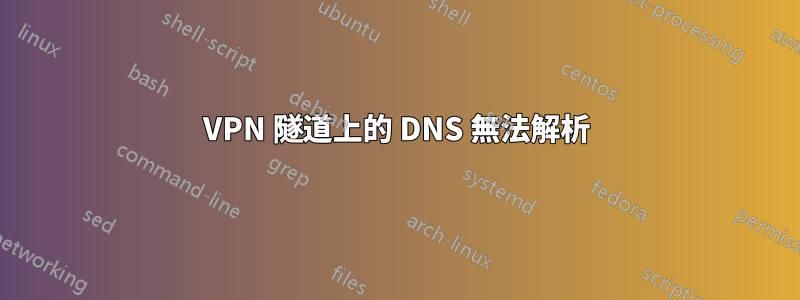 VPN 隧道上的 DNS 無法解析