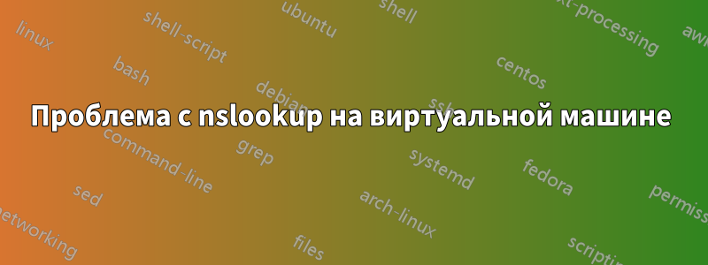 Проблема с nslookup на виртуальной машине