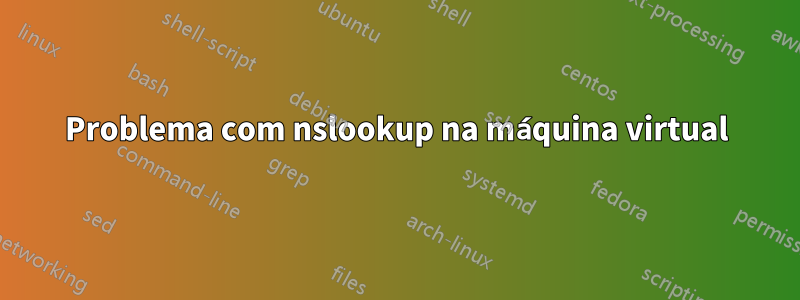 Problema com nslookup na máquina virtual