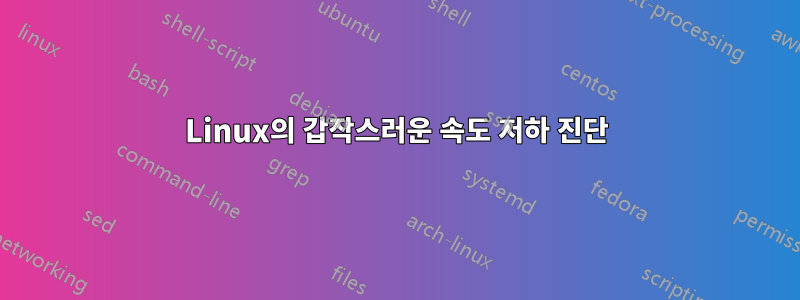 Linux의 갑작스러운 속도 저하 진단