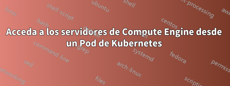 Acceda a los servidores de Compute Engine desde un Pod de Kubernetes