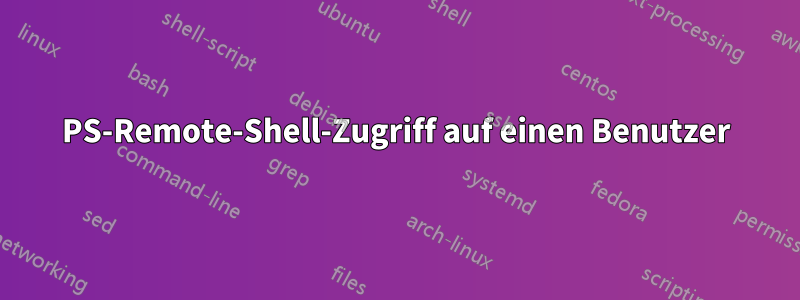 PS-Remote-Shell-Zugriff auf einen Benutzer