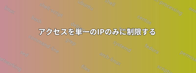 アクセスを単一のIPのみに制限する