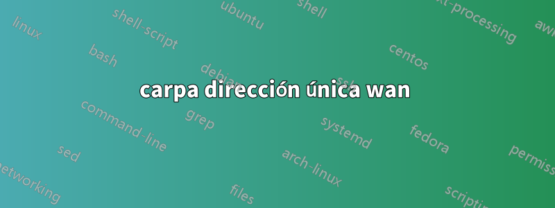 carpa dirección única wan