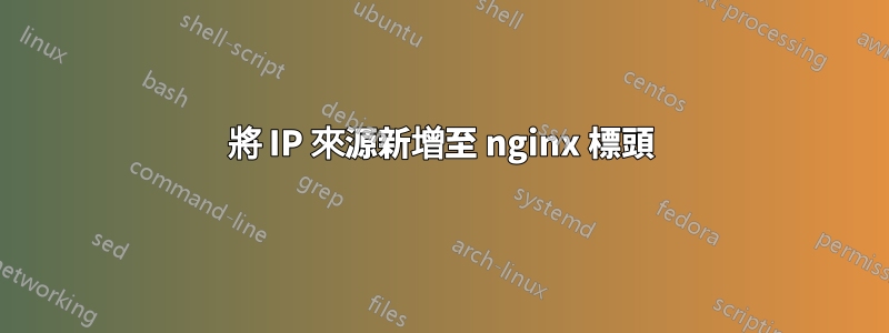 將 IP 來源新增至 nginx 標頭