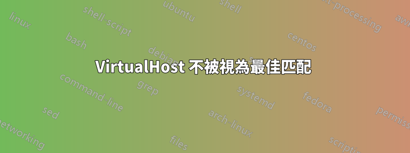 VirtualHost 不被視為最佳匹配