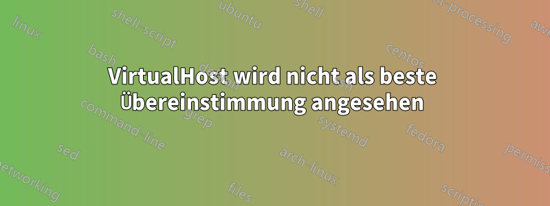 VirtualHost wird nicht als beste Übereinstimmung angesehen