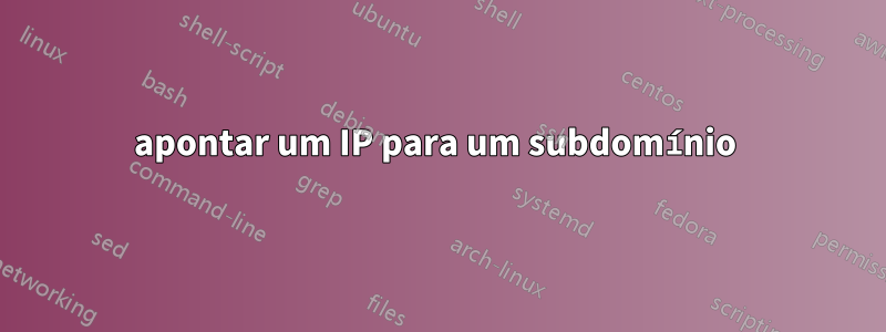 apontar um IP para um subdomínio 