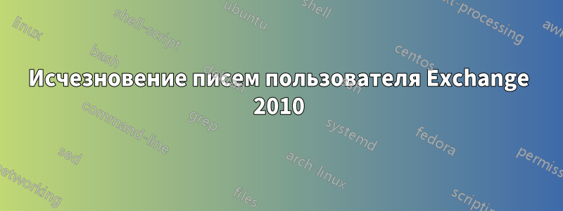 Исчезновение писем пользователя Exchange 2010