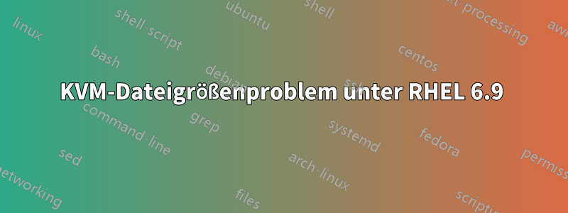 KVM-Dateigrößenproblem unter RHEL 6.9