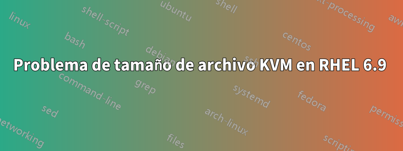 Problema de tamaño de archivo KVM en RHEL 6.9