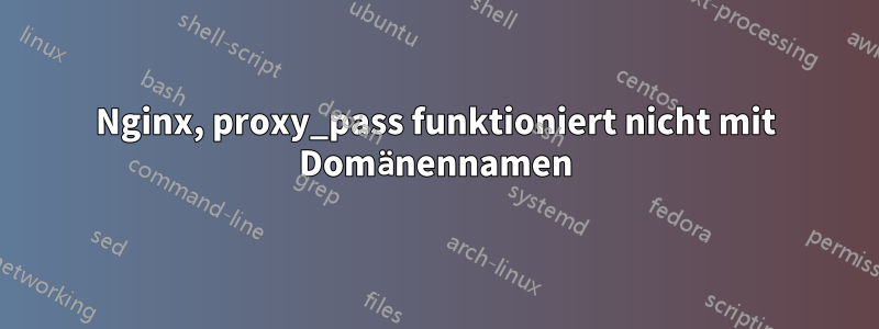 Nginx, proxy_pass funktioniert nicht mit Domänennamen