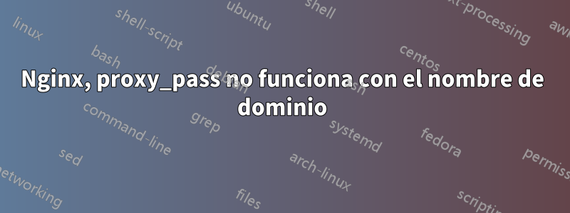 Nginx, proxy_pass no funciona con el nombre de dominio