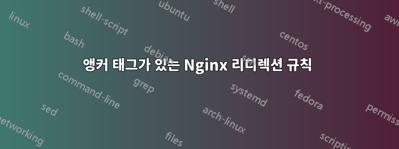 앵커 태그가 있는 Nginx 리디렉션 규칙