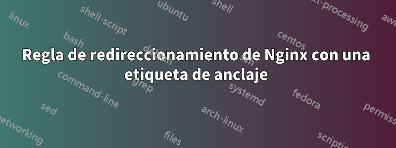 Regla de redireccionamiento de Nginx con una etiqueta de anclaje