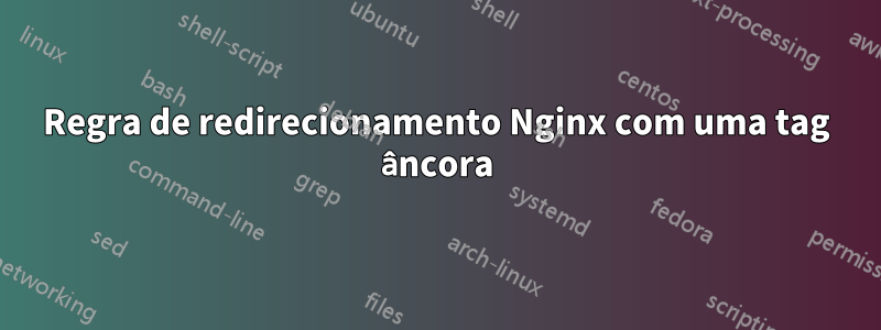 Regra de redirecionamento Nginx com uma tag âncora