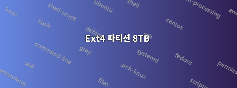 Ext4 파티션 8TB