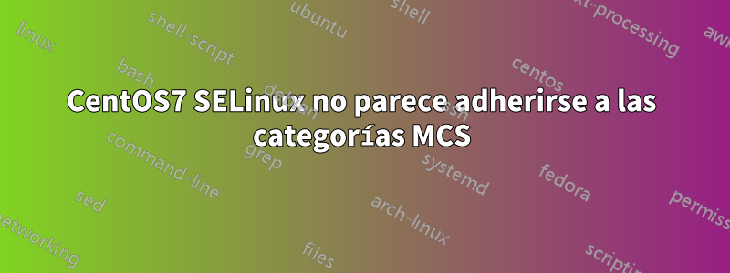 CentOS7 SELinux no parece adherirse a las categorías MCS